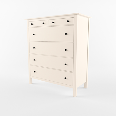 Stylish IKEA HEMNES 6-Drawer Chest 3D model image 1 