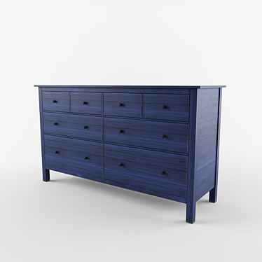 Blue Beauty: IKEA HAMNES 8-Drawer Dresser 3D model image 1 