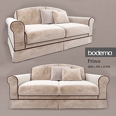 Italian Prince Sofa by Bodema 3D model image 1 