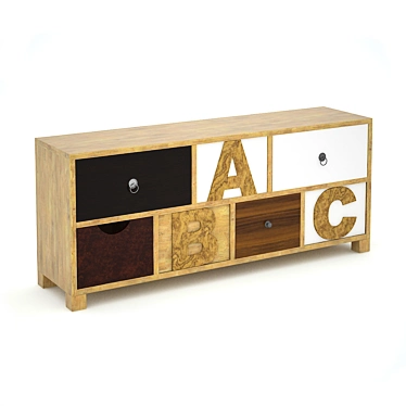 Modern ABC Chest 3D model image 1 