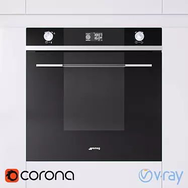 Smeg SF122N Linea: Modern 60cm Oven 3D model image 1 