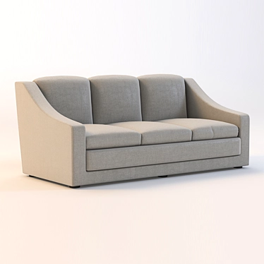 Sleek 3-Seater Sofa 3D model image 1 