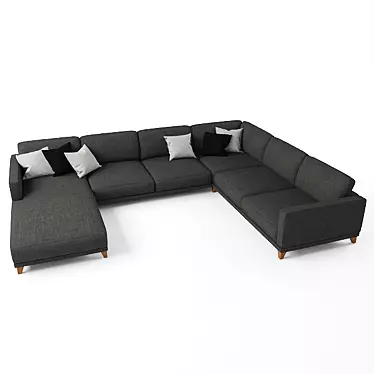 Comfy Lounge Sofa 3D model image 1 