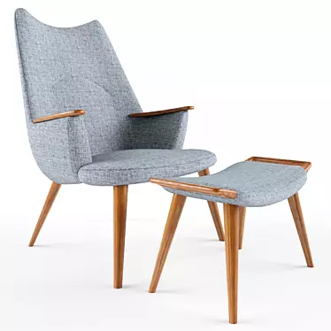 Elegant Wegner Lounge Chair 3D model image 1 