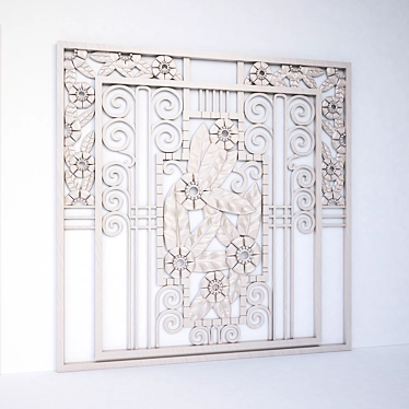 Art Deco Inspired Decorative Panels 3D model image 1 