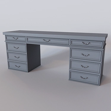 Sleek Modern Desks 3D model image 1 
