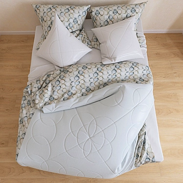 Elegant Bedding Set 3D model image 1 