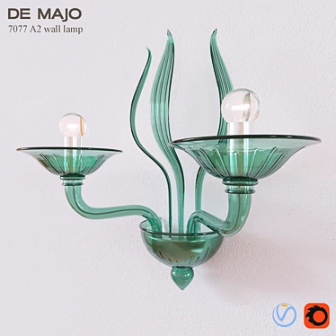 De Majo 7077 Wall Lamp: Elegant Illumination for Any Space 3D model image 1 