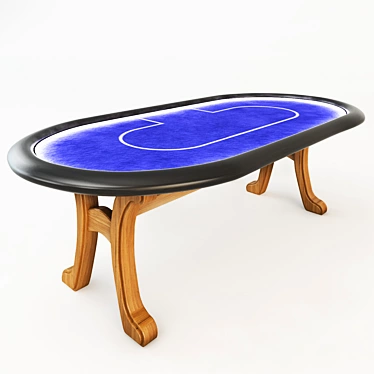 Premium Poker Table with Textured Finish 3D model image 1 