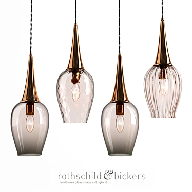 Vintage Glow Pendant Light 3D model image 1 