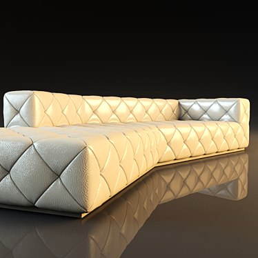 Custom-made Capitone Sofa: Stylish and Versatile 3D model image 1 