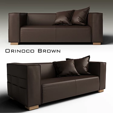 Orinoco Brown 210cm Width 66cm Depth 90cm Height 3D model image 1 