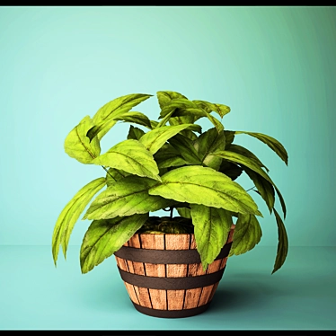 Leafy Delight: Stylish Vase Design 3D model image 1 
