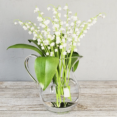 Delicate Lily of the Valley Bouquet 3D model image 1 