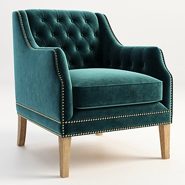 Elegant Carmela Armchair: GRAMERCY HOME 3D model image 1 