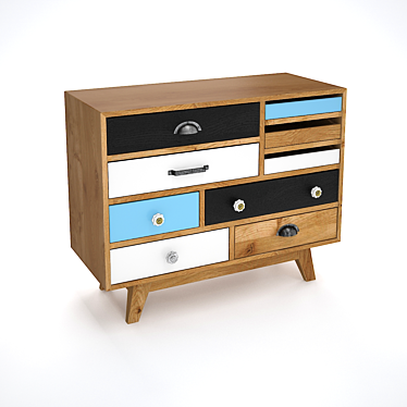 Title: Scandi Chest of Drawers - Finnólfr 3D model image 1 