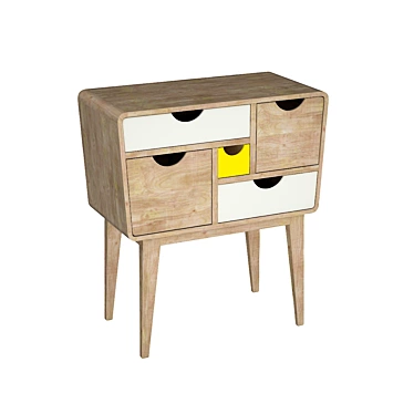 Scandinavian Style Chest of Drawers: Kristbjörg 3D model image 1 