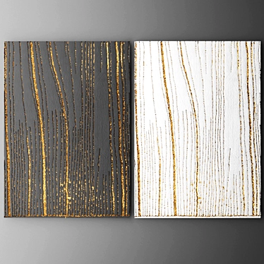 Title: Artisanal Wood Carved Wall Panel 3D model image 1 