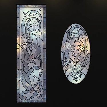 Gorgeous Stained-Glass Window Set 3D model image 1 