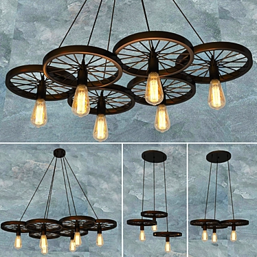 Vintage Loft Pendant Lights 3D model image 1 