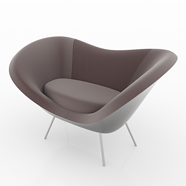 Vintage Italian Design: Molteni Gio Ponti Armchair 3D model image 1 