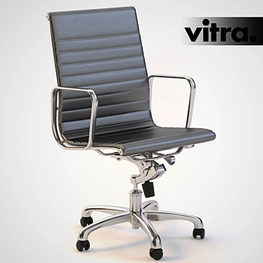 Versatile Vitra: Customizable Leather Office Chair 3D model image 1 