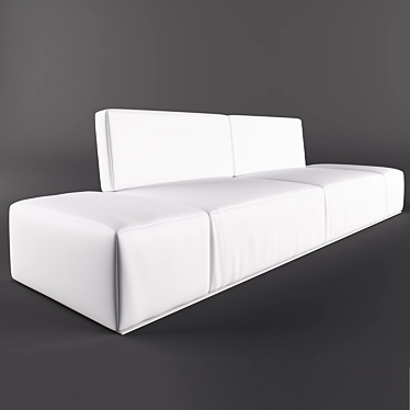 Sleek Contemporary Sofa 3D model image 1 