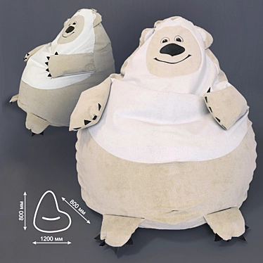 Cozy Bear Chair - Perfect for Relaxing! 3D model image 1 