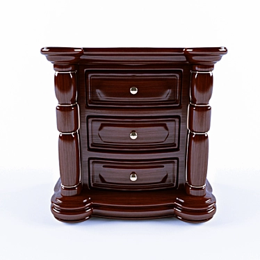 Elegant Nightstand 3D model image 1 