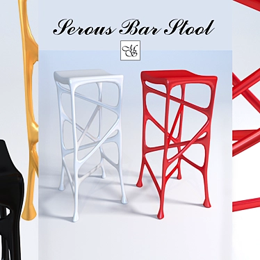 Serous Resin Bar Stool 3D model image 1 