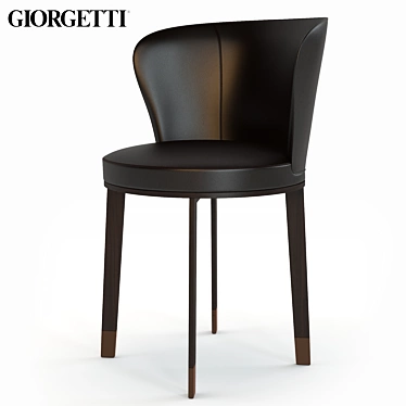 Giorgetti Ode Swivel Leather Chair - Italian Design 3D model image 1 