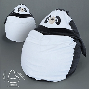 Panda Armchair Bag: Cozy and Stylish 3D model image 1 