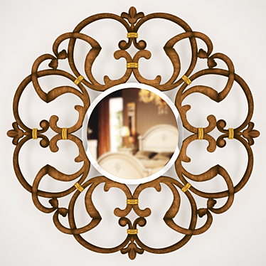 Handcrafted Carved Mirror: Christopher Guy 3D model image 1 