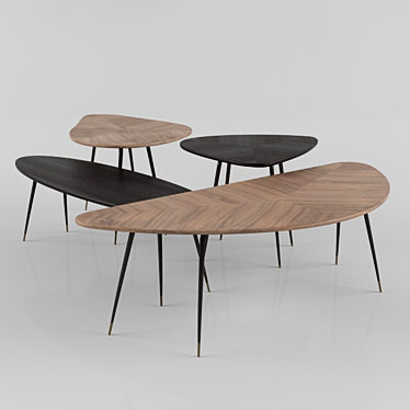 Elegant Frigerio Barry Side Tables 3D model image 1 