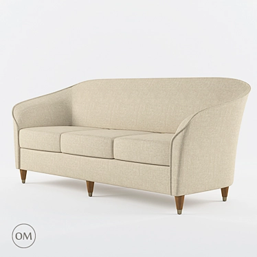 Elegant Britannic 3-Seat Sofa 3D model image 1 