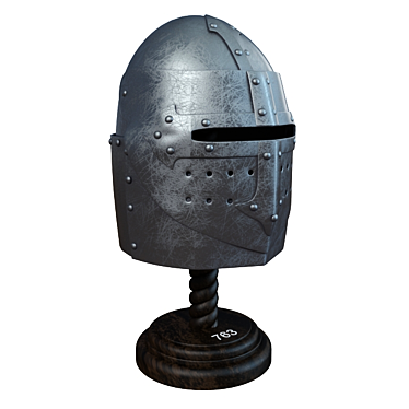 Authentic Medieval Helmet 3D model image 1 