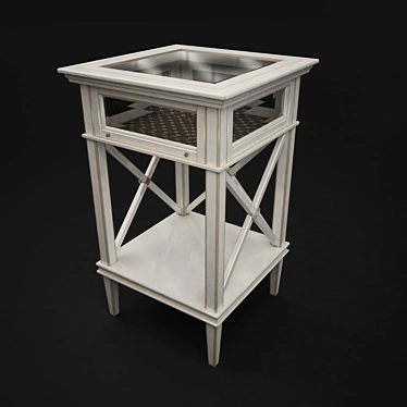 Elegant Square Showcase Table 3D model image 1 