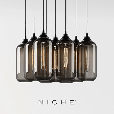 Helio Pendant Light: Niche Illumination 3D model image 1 