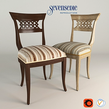 Svevo Chair: Elegant Italian Design 3D model image 1 