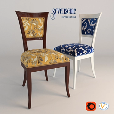 Italian Modern Times Chair: Modigliani 3D model image 1 