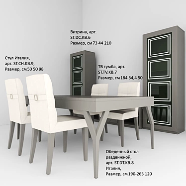 Modular Stilema Kubik Living Room Set 3D model image 1 
