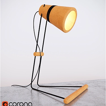 EcoCork Table Lamp 3D model image 1 