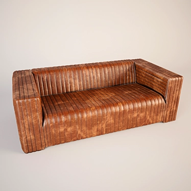 Luxury Leather Sofa 3D model image 1 