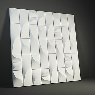 Elegant Vertical Gypsum 3D Panel 3D model image 1 