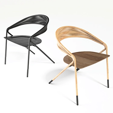 George's Armchair: Sleek Comfort with Italian Style 3D model image 1 