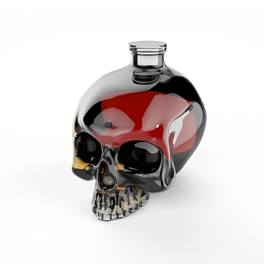 Skull-shaped Bottle 3D model image 1 