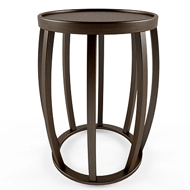 B&B Italia Loto - Stylish Wood Side Table 3D model image 1 