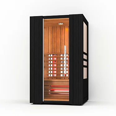 Infrared Sauna JK-R8201: Classic Style with Beautiful Wood Design 3D model image 1 