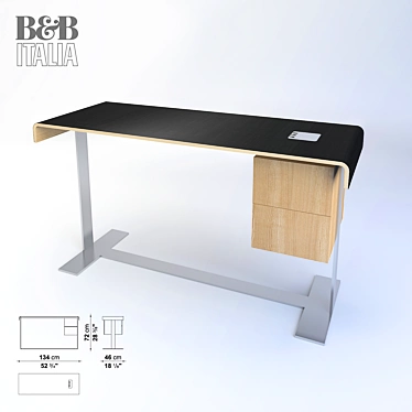 Elegant B&B Italia EILEEN Desk 3D model image 1 