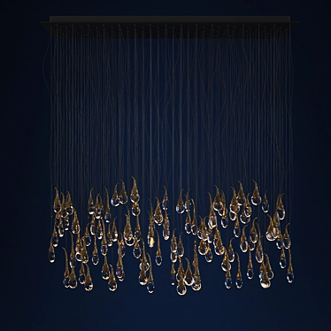 Ochre Seed Cloud Chandelier 3D model image 1 